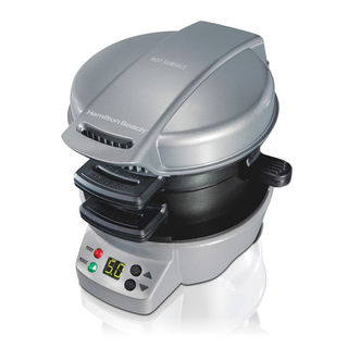 Breakfast Sandwich Maker with Timer, Silver (25478MN)