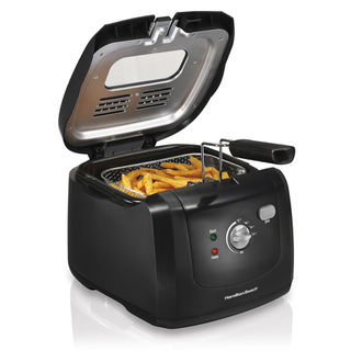 Cool-Touch Deep Fryer, 2 Liters/8 Cup Oil Capacity with Basket Hooks (35021)