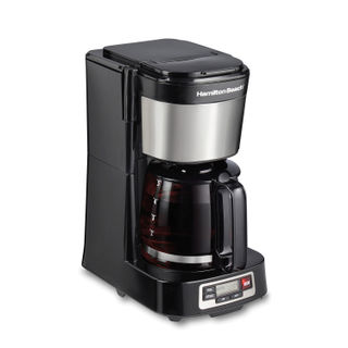 FrontFill® 5 Cup Compact Coffee Maker with Programmable Clock & Glass Carafe (46111)