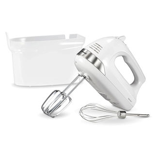 6 Speed Hand Mixer with Snap-On Case, White (62629)