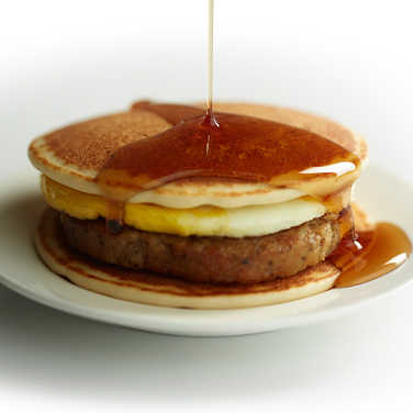 Recipe for Pancakes and Sausage Breakfast Sandwich
