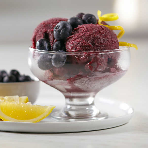 Recipe for Blueberry Lemon Prosecco Sorbet