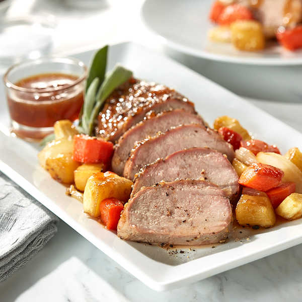 Recipe for Glazed Pork Tenderloin with Carrots Sheet Pan Supper