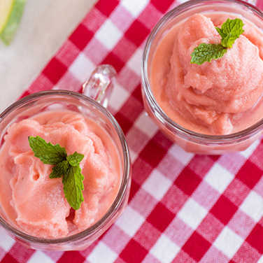 Recipe for Minty Watermelon and Coconut Sorbet