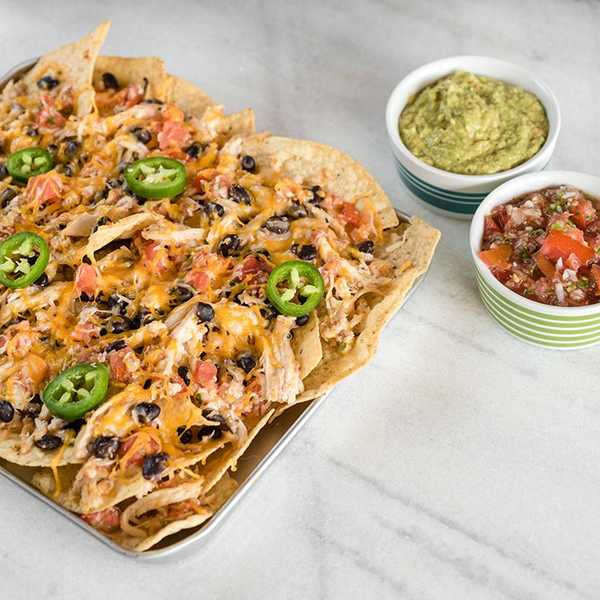 Recipe for Sheet Pan Chicken Nachos