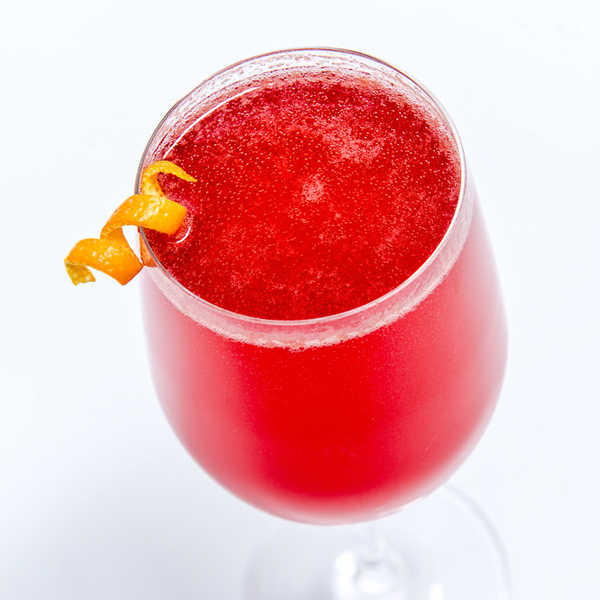 Recipe for Blueberry Pomegranate Mimosa