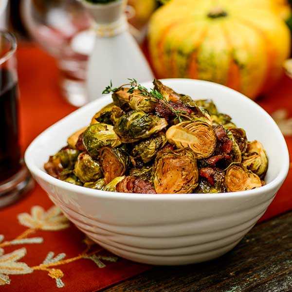 Recipe for Glazed Brussels Sprouts with Bacon