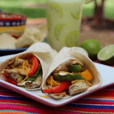 Recipe for Chicken Fajitas with Grilled Peppers and Onions