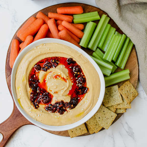 Recipe for Creamy Chili Crisp Hummus Recipe