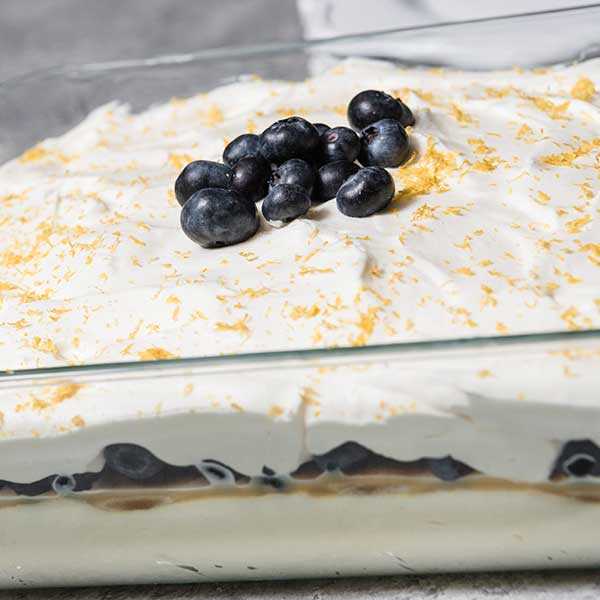 Recipe for Lemon Blueberry Icebox Cake