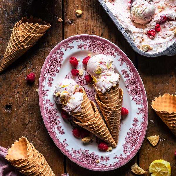 Recipe for Lemon Raspberry Ripple Ice Cream