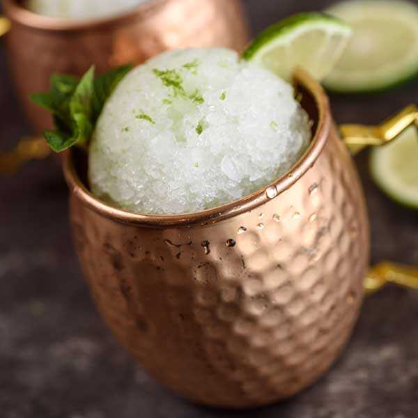 Recipe for Moscow Mule Snow Cones
