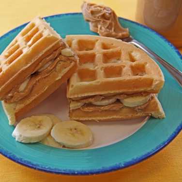 Recipe for Peanut Butter Banana Waffles