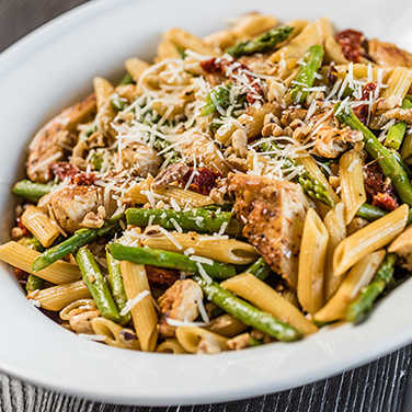 Recipe for Asparagus and Chicken Penne Pasta with Lemon Butter Sauce
