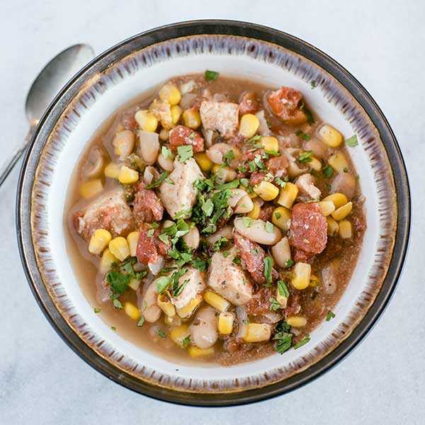 Recipe for Pressure Cooker White Chicken and Corn Chili