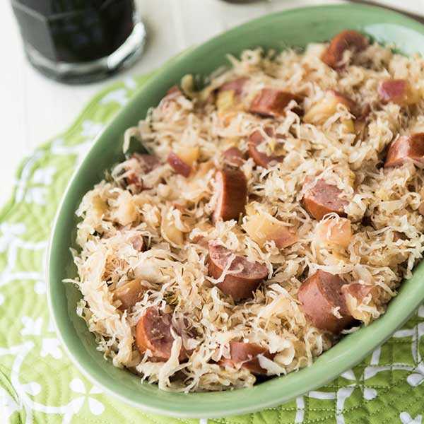 Recipe for Rice Cooker Kielbasa and Sauerkraut