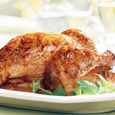 Recipe for Roast Chicken with Honey Mustard Glaze