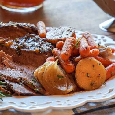 Recipe for Slow Cooker Rosemary Apricot Brisket