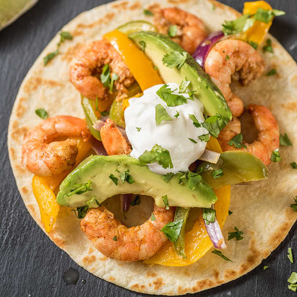 Recipe for Sheet Pan Shrimp Fajitas