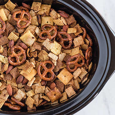 Recipe for Slow Cooker Cereal Party Mix