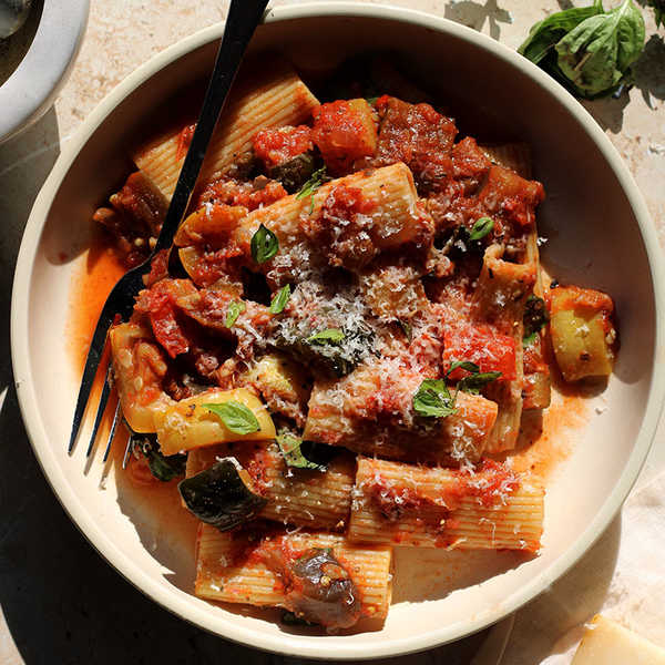 Recipe for Slow Cooker Ratatouille Pasta