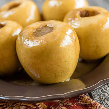 Recipe for Sous Vide Baked Apples with Caramel Sauce