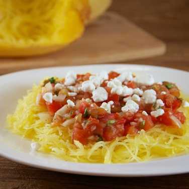 Recipe for Slow Cooker Spaghetti Squash with Warm Tomato Salsa