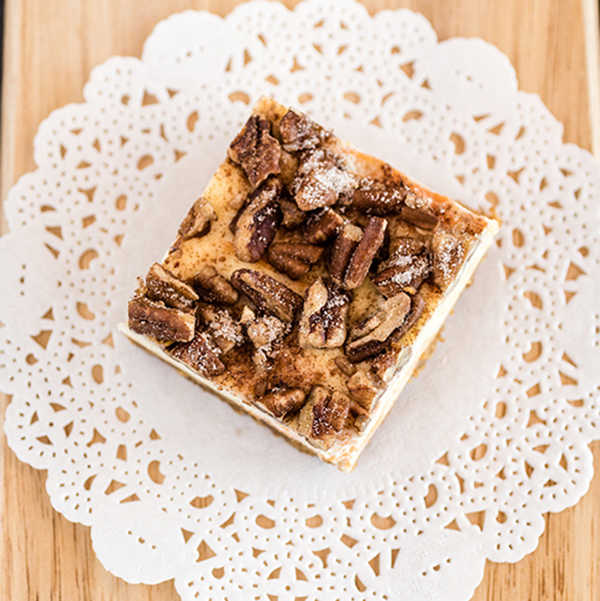 Recipe for Spiralized Sweet Potato Cheesecake Bars