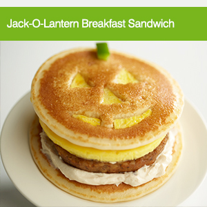 Jack-O-Lantern Breakfast Sandwich