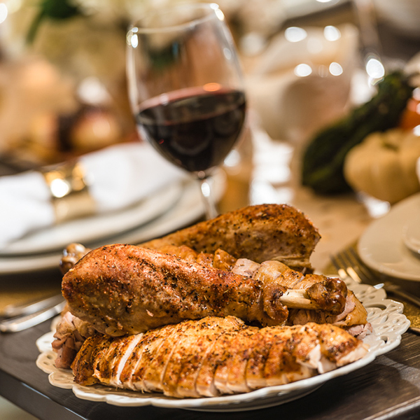 turkey drumsticks on a plate