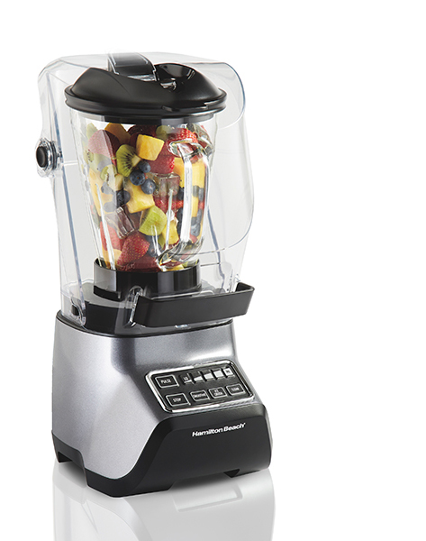 sound shield blender with fruit inside