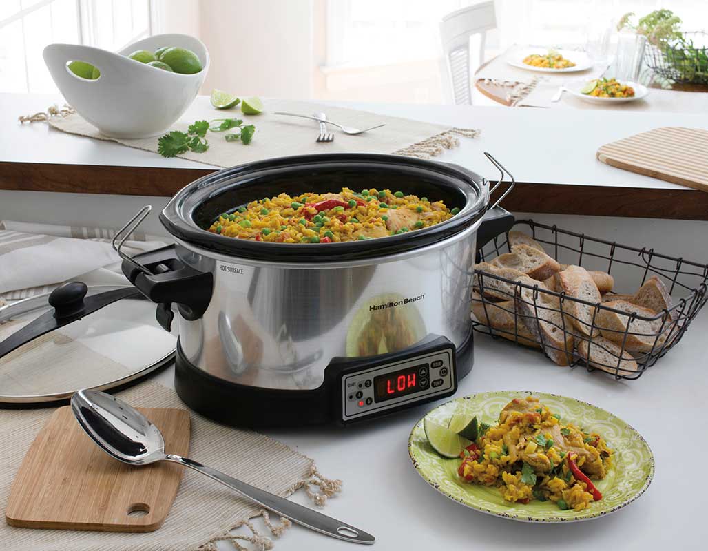 right size slow cooker on a counter