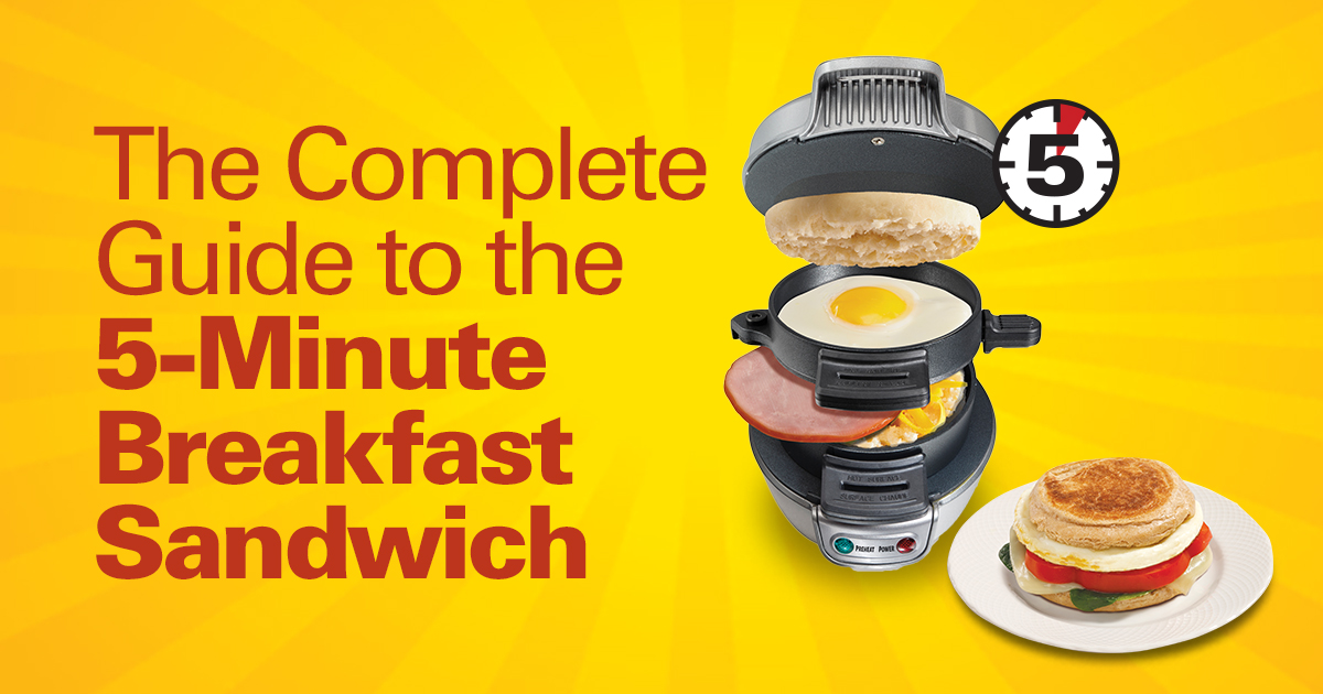 With the Hamilton Beach Breakfast Sandwich Maker, you can make a homemade breakfast  sandwich in 5 minutes or less. Click the link in bio…