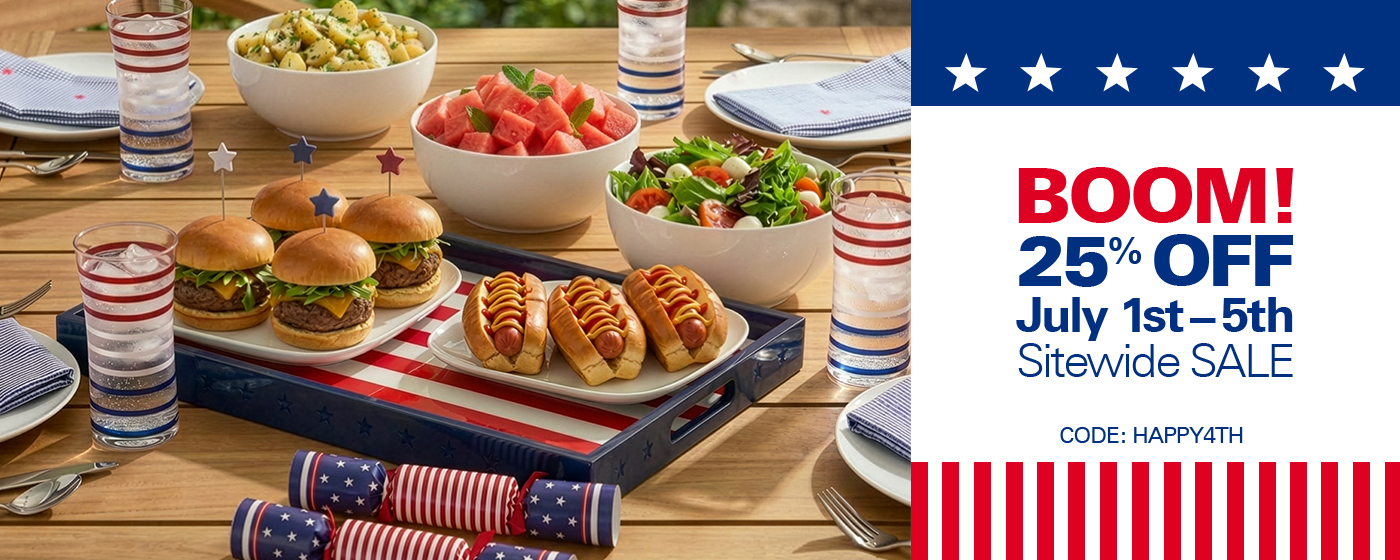 25% Off Sitewide July 1-5 Use Code HAPPY4TH