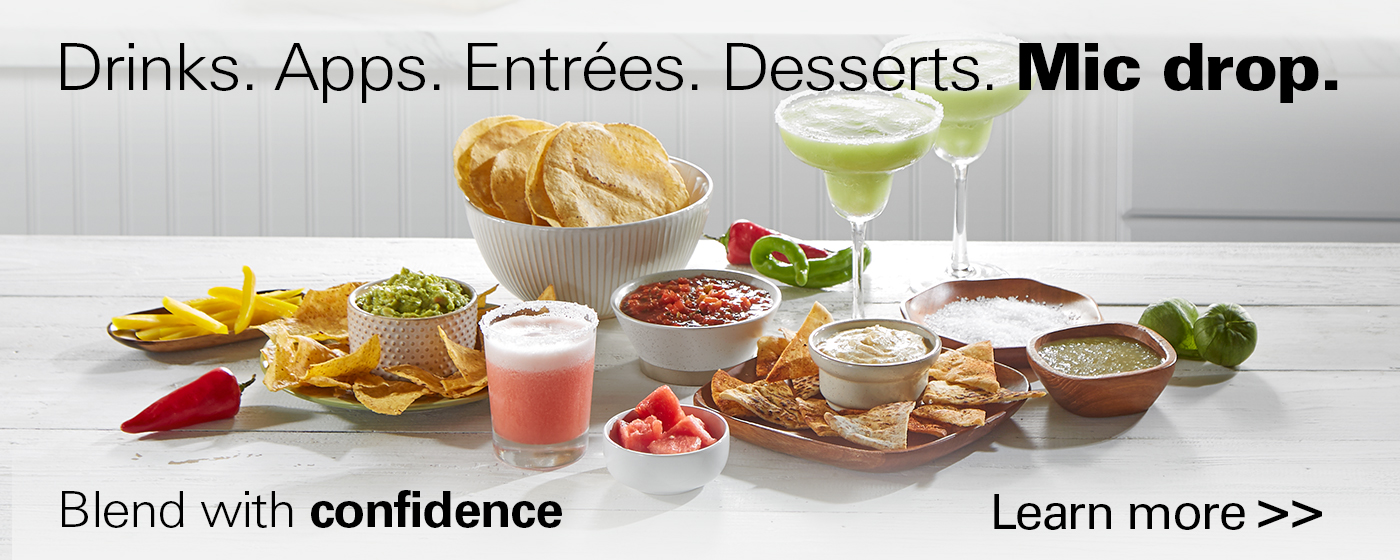 Drinks. Apps. Entrees. Desserts. Mic Drop. Blend with confidence. Click here to learn more.