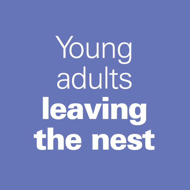 Young adults leaving the nest