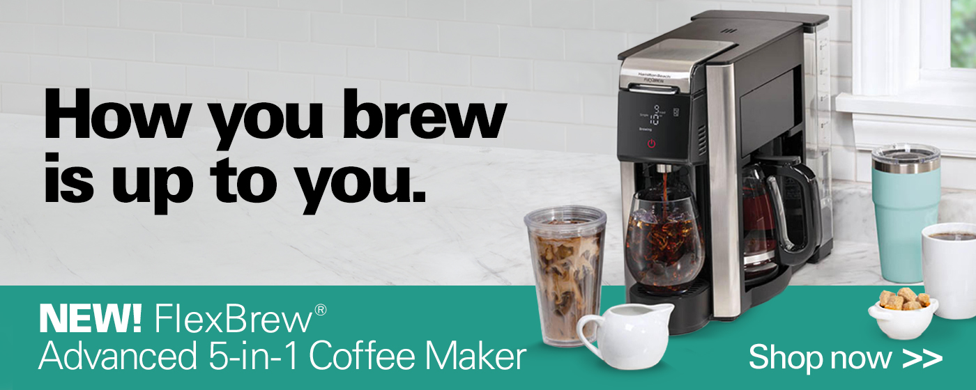 How you brew is up to you, shop the new flexbrew advanced 5 in 1 coffee maker