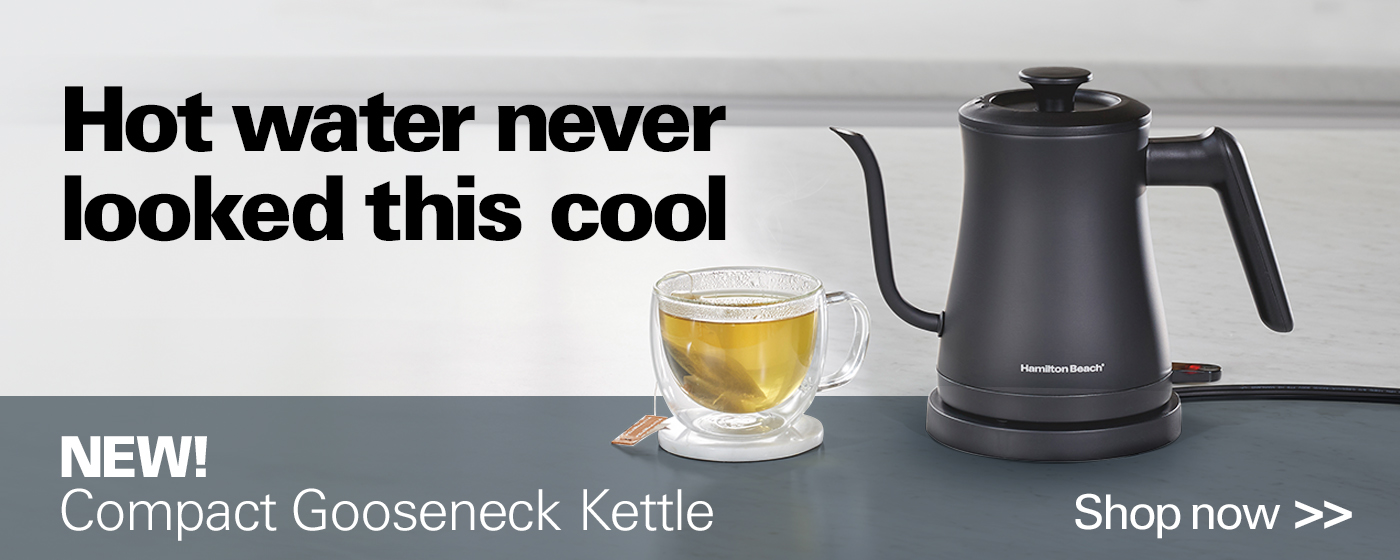 Hot water never looked this cool, shop the new compact gooseneck kettle