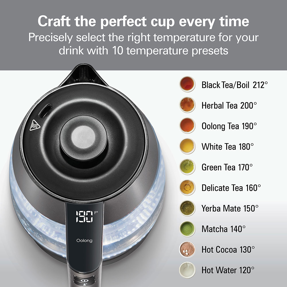 Craft the perfect cup every time with 10 temperature presets