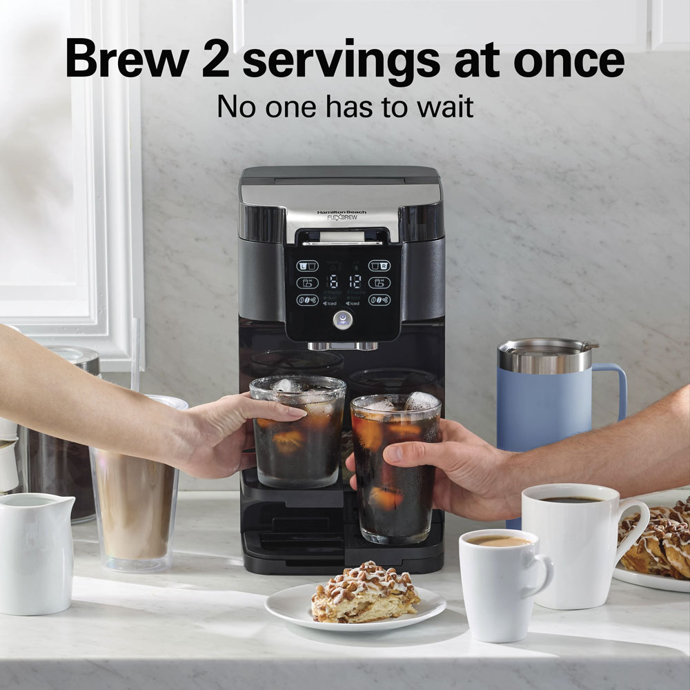 Brew 2 servings at once, no one has to wait