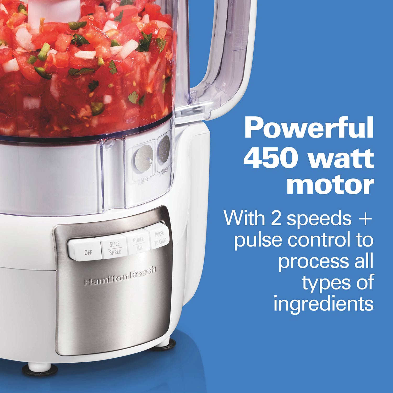 Hamilton Beach 10-Cup Stack & Snap Food Processor with Big Mouth