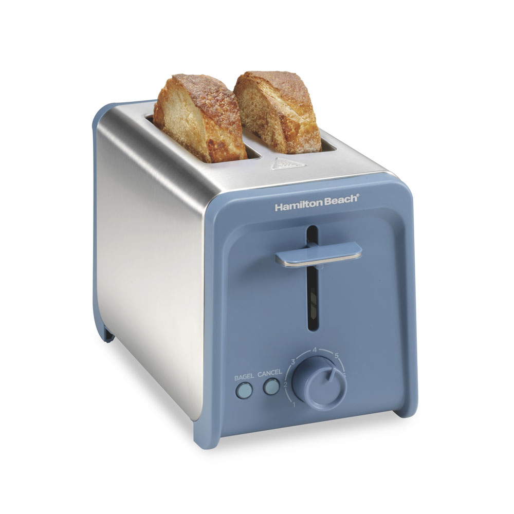 Contemporary 2 Slice Toaster, Steel Blue (22977J)