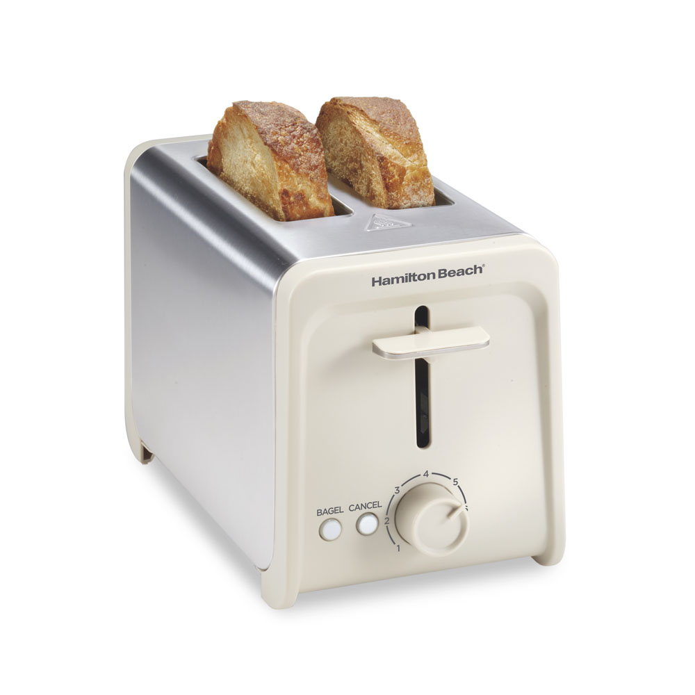 Contemporary 2 Slice Toaster, Sandstone (22987J)
