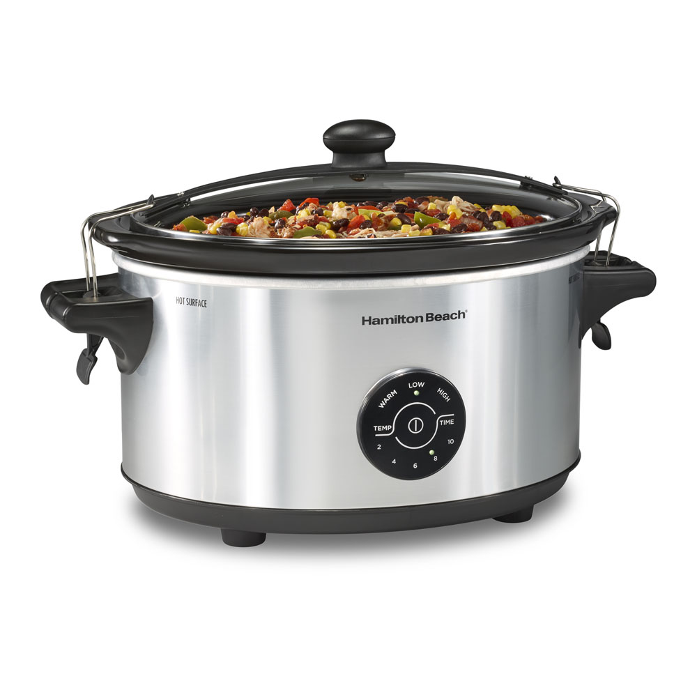 7 Quart Programmable Stay or Go&reg; Slow Cooker, Silver (33770)
