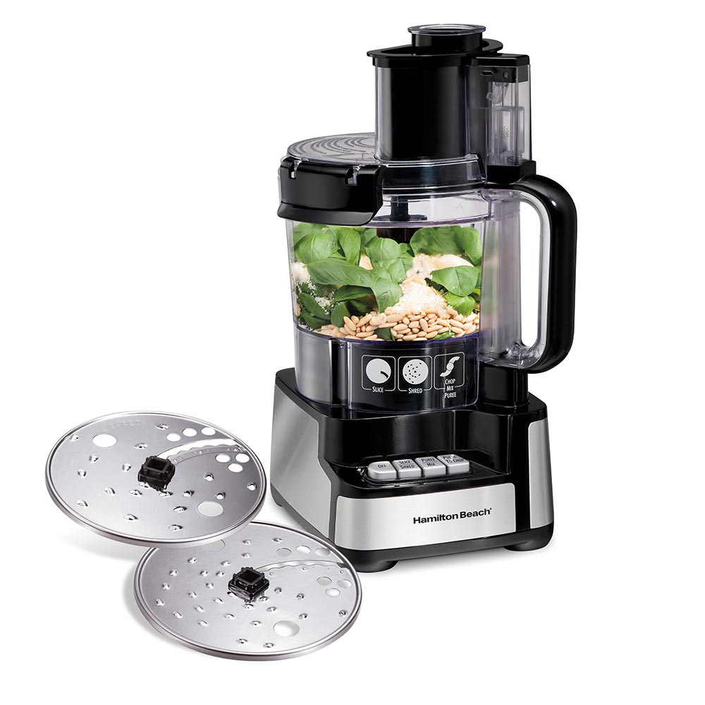 12 Cup Stack & Snap™ Food Processor, Black and Stainless (70728)