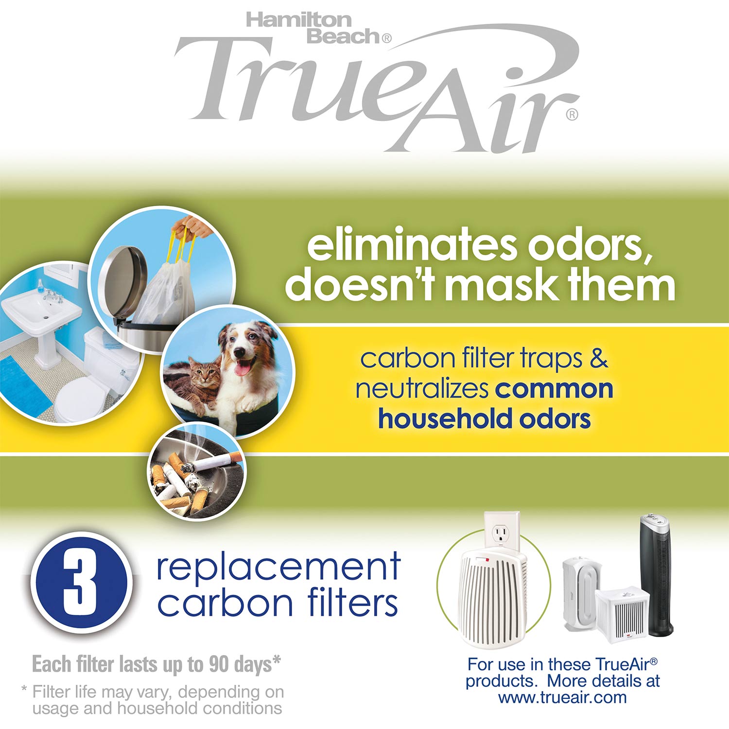 True Air® Replacement Carbon Filter 3 Pack (04230G)