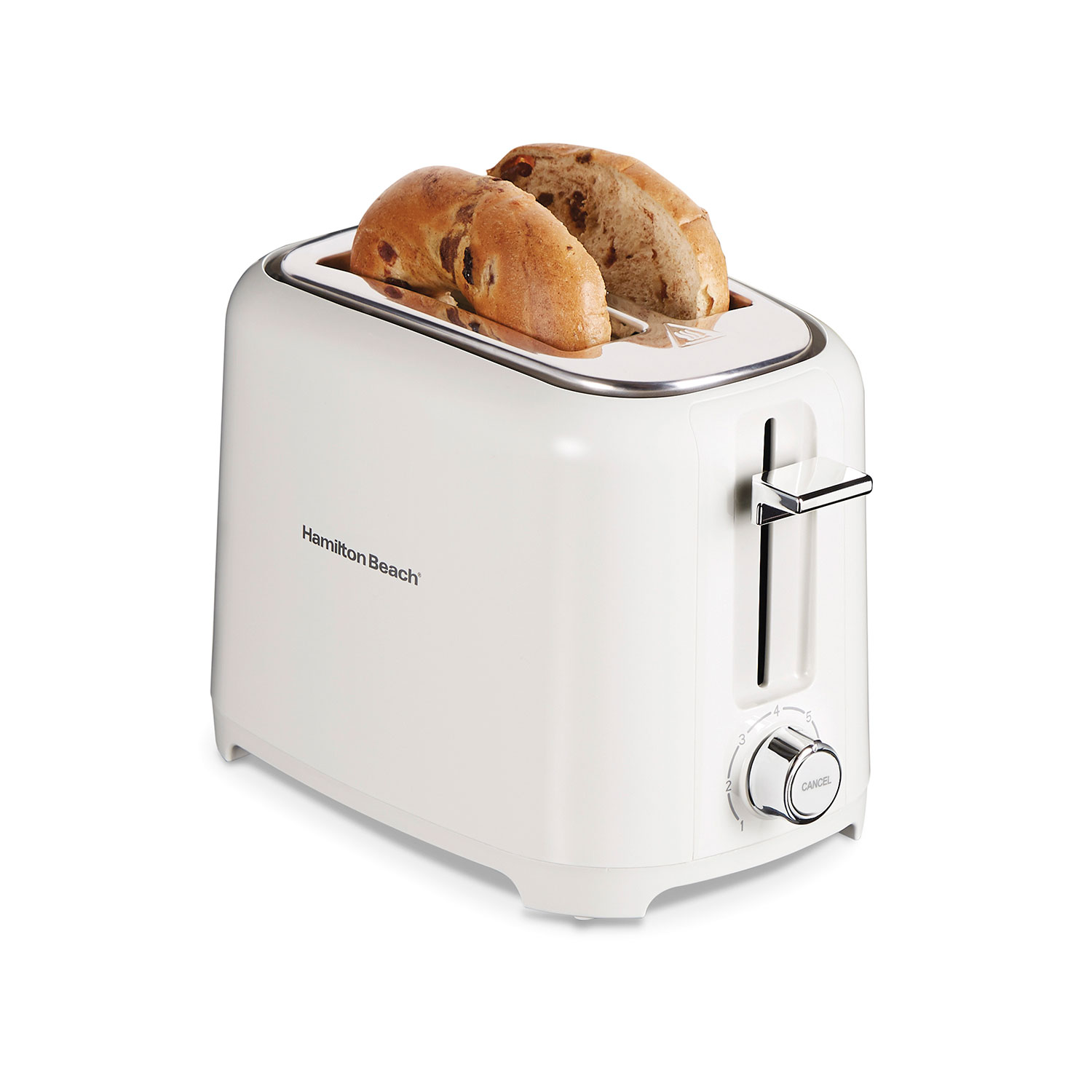 2 Slice Toaster with Extra-Wide Slots, White (22218)
