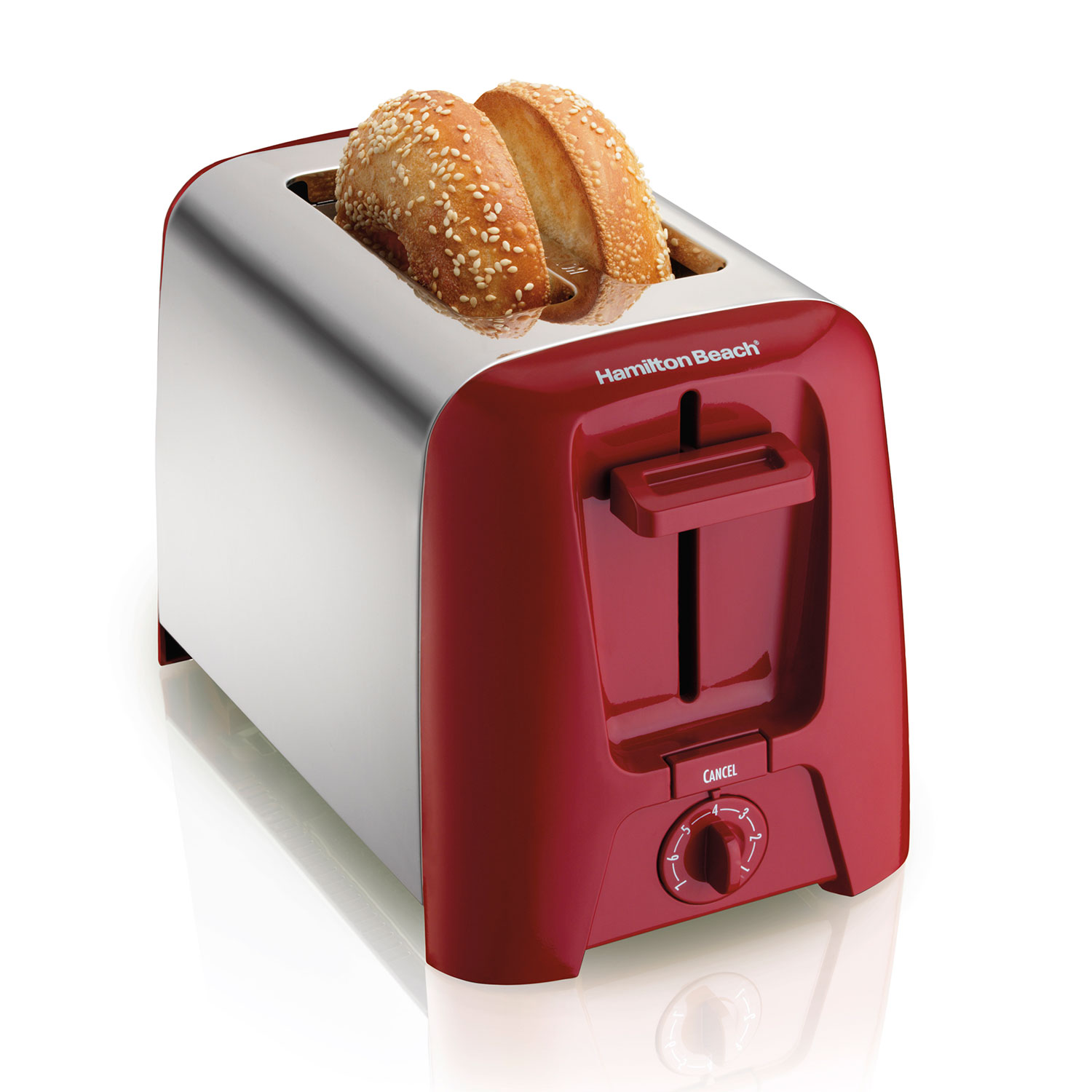 2 Slice Toaster with Extra Wide Slots, Red (22623)