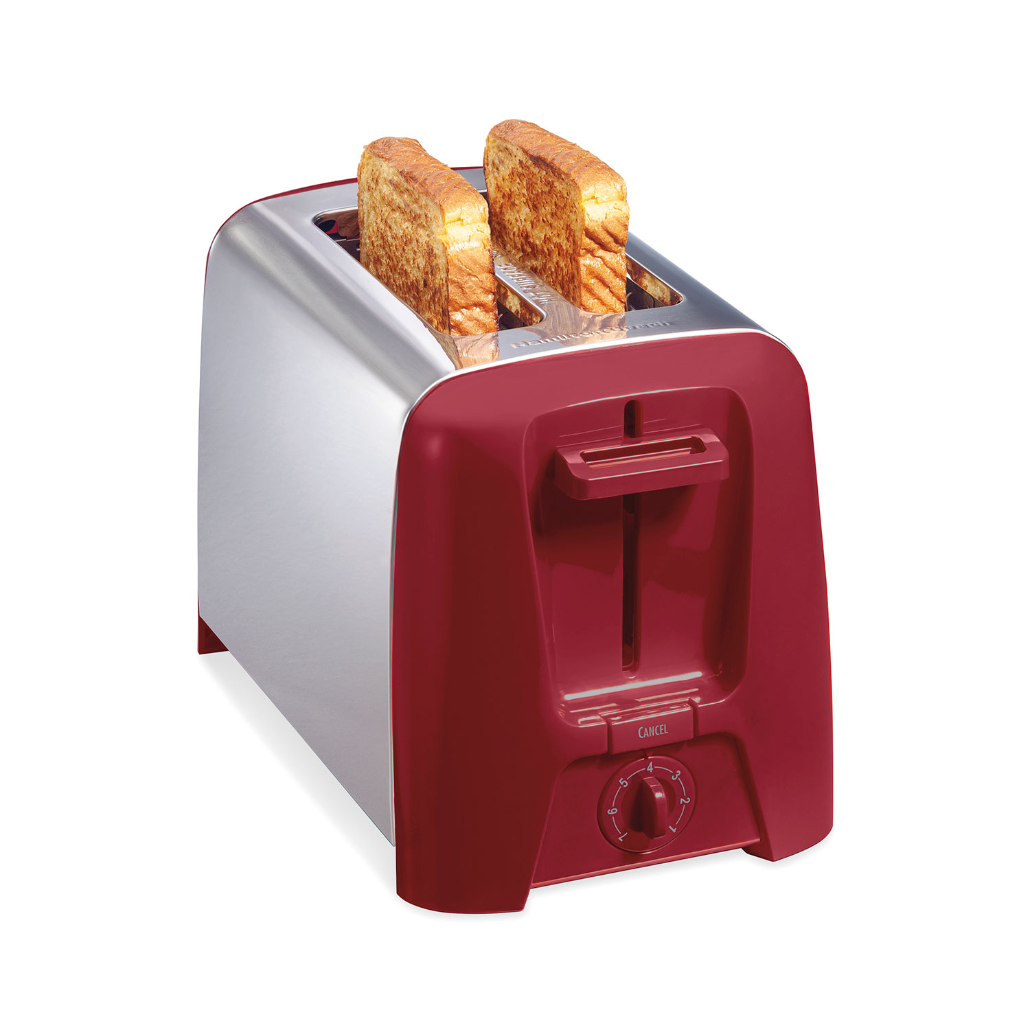 2 Slice Metal Toaster, Red (22623V)