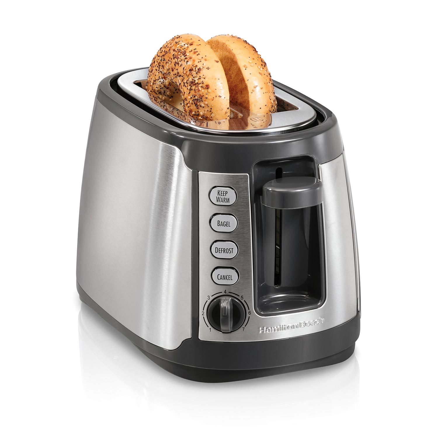 2 Slice Toaster with Keep Warm, Grey (22816)